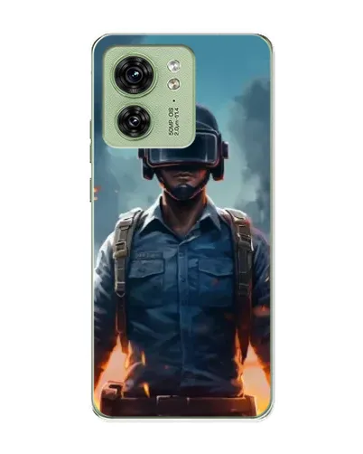 Чехол для Motorola Edge 40 с картинкой «PUBG — реалистичный герой»