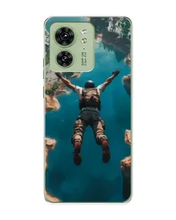Чехол для Motorola Edge 40 с картинкой «PUBG — свободное падение»