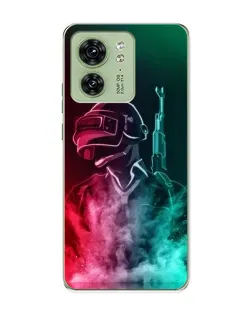 Чехол для Motorola Edge 40 с картинкой «PUBG — огненный воин»