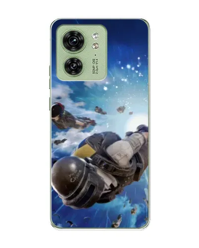 Чехол для Motorola Edge 40 с картинкой «Десант PUBG — прыжок»