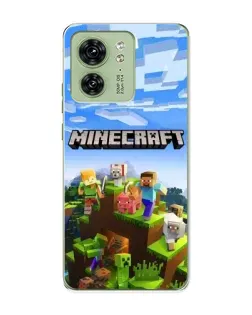 Чохол для Motorola Edge 40 з картинкою «Minecraft класичний світ»