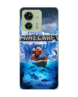 Чохол для Motorola Edge 40 з картинкою «Minecraft льодянийсвіт»