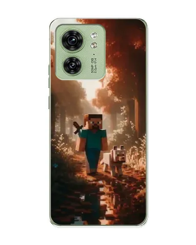 Чехол для Motorola Edge 40 с картинкой «Стив в лесу» Чехол для Motorola Edge 40 с картинкой «Стив в лесу»