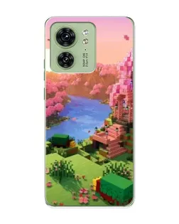 Чохол для Motorola Edge 40 з картинкою «Рожеве дерево Minecraft»