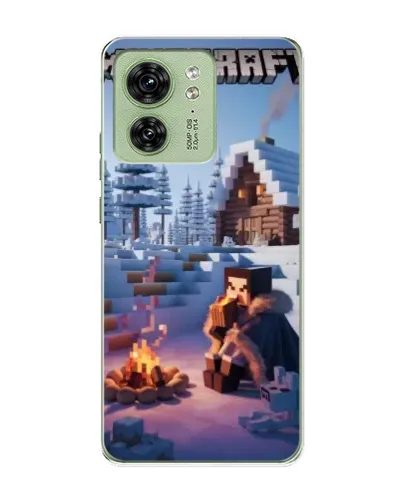 Чехол для Motorola Edge 40 с картинкой «Зимний Minecraft» Чехол для Motorola Edge 40 с картинкой «Зимний Minecraft»