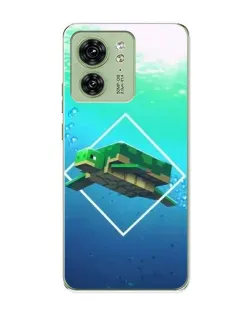 Чохол для Motorola Edge 40 з картинкою «Черепаха Minecraft»