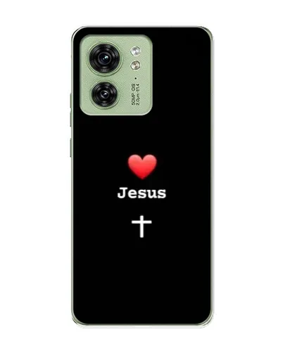 Чохол для Motorola Edge 40 з картинкою «Серце - Jesus»