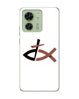 Чохол для Motorola Edge 40 з картинкою «Риба та хрест»