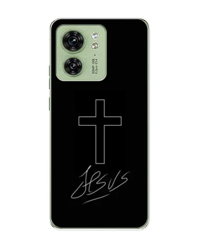 Чехол для Motorola Edge 40 с картинкой «Графический крест Jesus» Чехол для Motorola Edge 40 с картинкой «Графический крест Jesus»