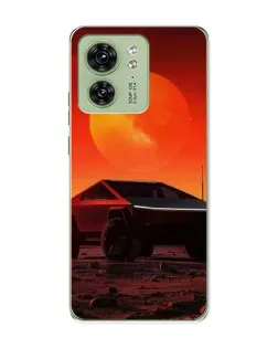 Чехол для Motorola Edge 40 с картинкой «Cybertruck на Марсе»