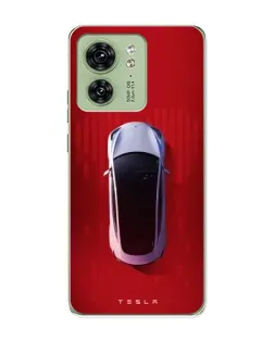 Чехол для Motorola Edge 40 с картинкой «Tesla Top View»