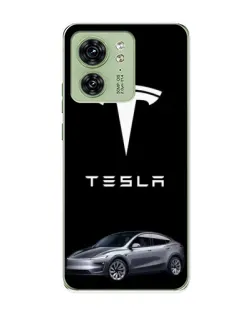 Чехол для Motorola Edge 40 с картинкой «Tesla Model Y»