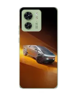Чехол для Motorola Edge 40 с картинкой «Cybertruck в пустыне»