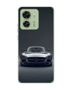 Чехол для Motorola Edge 40 с картинкой «Mercedes на черном»