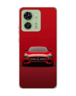 Чехол для Motorola Edge 40 с картинкой «Красный Mercedes AMG»