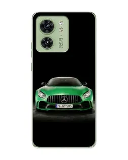Чехол для Motorola Edge 40 с картинкой «Mercedes — неоновый лого»