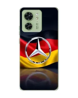 Чехол для Motorola Edge 40 с картинкой «Mercedes — флаг Германии»