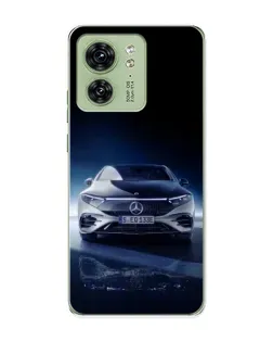 Чехол для Motorola Edge 40 с картинкой «Ночной Mercedes EQ»