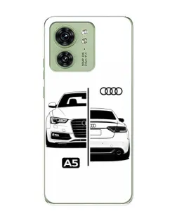 Чехол для Motorola Edge 40 с картинкой «Audi — контрастный дизайн»