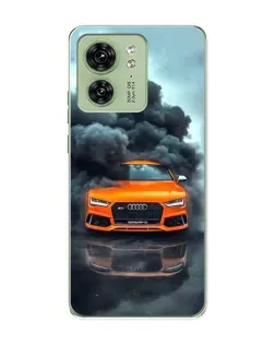 Чехол для Motorola Edge 40 с картинкой «Audi в облаках дыма»