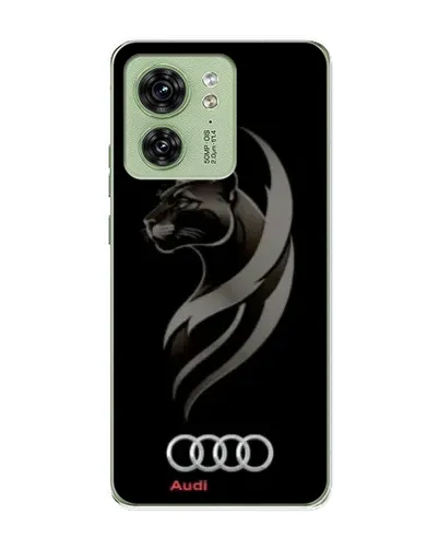 Чехол для Motorola Edge 40 с картинкой «Графика — пантера и Audi»