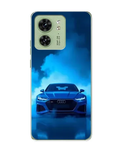 Чехол для Motorola Edge 40 с картинкой «Audi — голубая энергия»