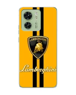 Чехол для Motorola Edge 40 с картинкой «Lamborghini Stripe желтый»