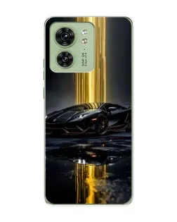 Чехол для Motorola Edge 40 с картинкой «Ночной Lamborghini драйв»