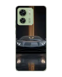 Чехол для Motorola Edge 40 с картинкой «Lamborghini золотые линии»