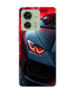 Чехол для Motorola Edge 40 с картинкой «Lamborghini красное сияние»