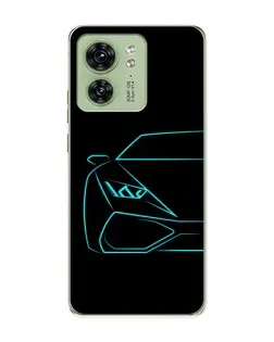 Чохол для Motorola Edge 40 з картинкою «Блакитний силует Lamborghini» Чохол для Motorola Edge 40 з картинкою «Блакитний силует Lamborghini»