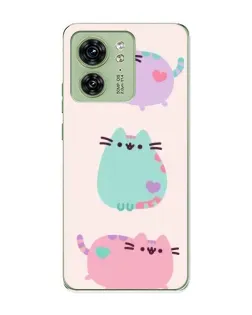 Чохол для Motorola Edge 40 з картинкою «Pusheen тріо»
