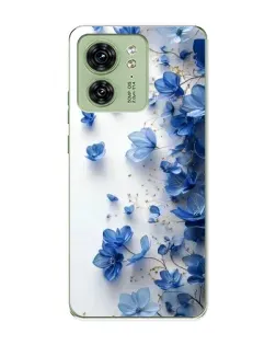 Чохол для Motorola Edge 40 з картинкою «Блакитний квітковий каскад»
