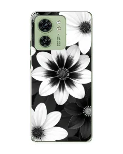 Чохол для Motorola Edge 40 з картинкою «Монохромні айстри»
