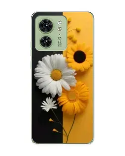 Чохол для Motorola Edge 40 з картинкою «Соняшник та ромашка»