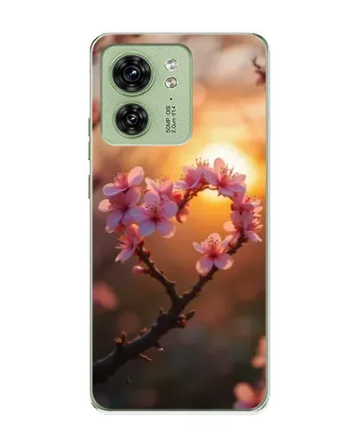 Чохол для Motorola Edge 40 з картинкою «Рожевий цвіт сердечко на тлі заходу» Чохол для Motorola Edge 40 з картинкою «Рожевий цвіт сердечко на тлі заходу»