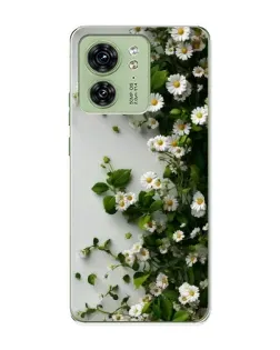 Чохол для Motorola Edge 40 з картинкою «Гілка дрібних білих квітів»