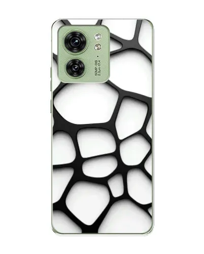 Чехол для Motorola Edge 40 с картинкой «Белая объемная сетка»
