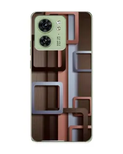 Чехол для Motorola Edge 40 с картинкой «Коричневые объемные квадраты» Чехол для Motorola Edge 40 с картинкой «Коричневые объемные квадраты»