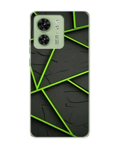 Чехол для Motorola Edge 40 с картинкой «Зеленые геометрические линии»