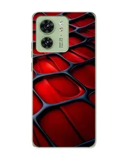 Чехол для Motorola Edge 40 с картинкой «Красная глянцевая сетка» Чехол для Motorola Edge 40 с картинкой «Красная глянцевая сетка»
