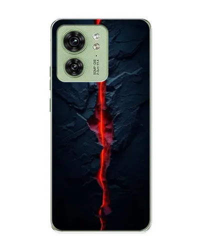 Чехол для Motorola Edge 40 с картинкой «Kрасная лавовая трещина»