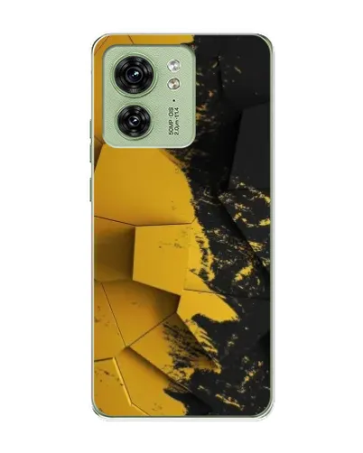 Чехол для Motorola Edge 40 с картинкой «Золотые осколки геометрии»