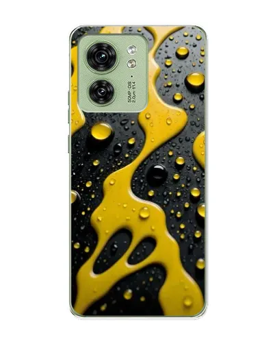 Чехол для Motorola Edge 40 с картинкой «Жидкое желтое золото»