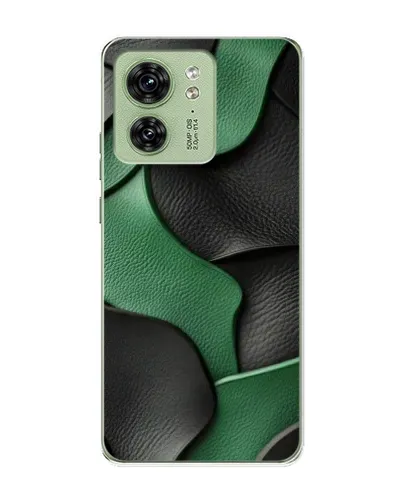 Чехол для Motorola Edge 40 с картинкой «Зеленые кожаные волны»