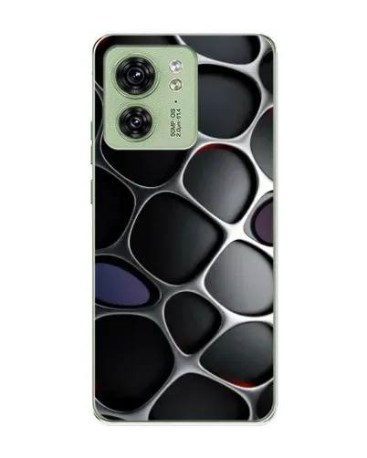 Чехол для Motorola Edge 40 с картинкой «Объемная темная решетка»