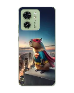 Чехол для Motorola Edge 40 с картинкой «Капи-мен супергерой»