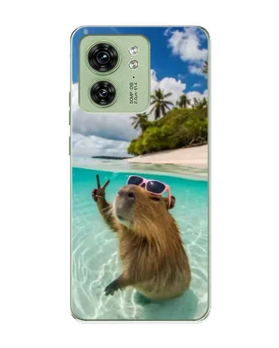 Чехол для Motorola Edge 40 с картинкой «Капибара на море» Чехол для Motorola Edge 40 с картинкой «Капибара на море»