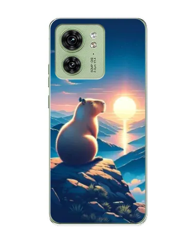 Чехол для Motorola Edge 40 с картинкой «Закат солнца с капибарой» Чехол для Motorola Edge 40 с картинкой «Закат солнца с капибарой»