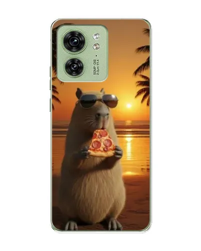 Чехол для Motorola Edge 40 с картинкой «Капибара с пиццей» Чехол для Motorola Edge 40 с картинкой «Капибара с пиццей»